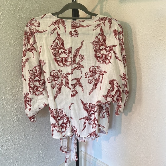 Zara Floral Wrap Blouse - Picture 4 of 5